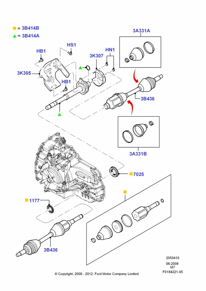 Front Axle Drive Shaft diagram