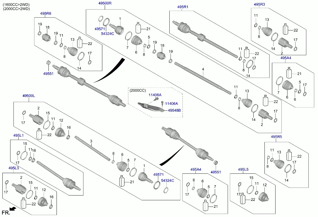 Front Drive Shaft diagram