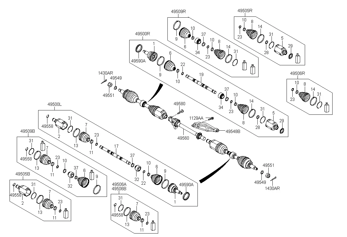 Front Drive Shaft diagram