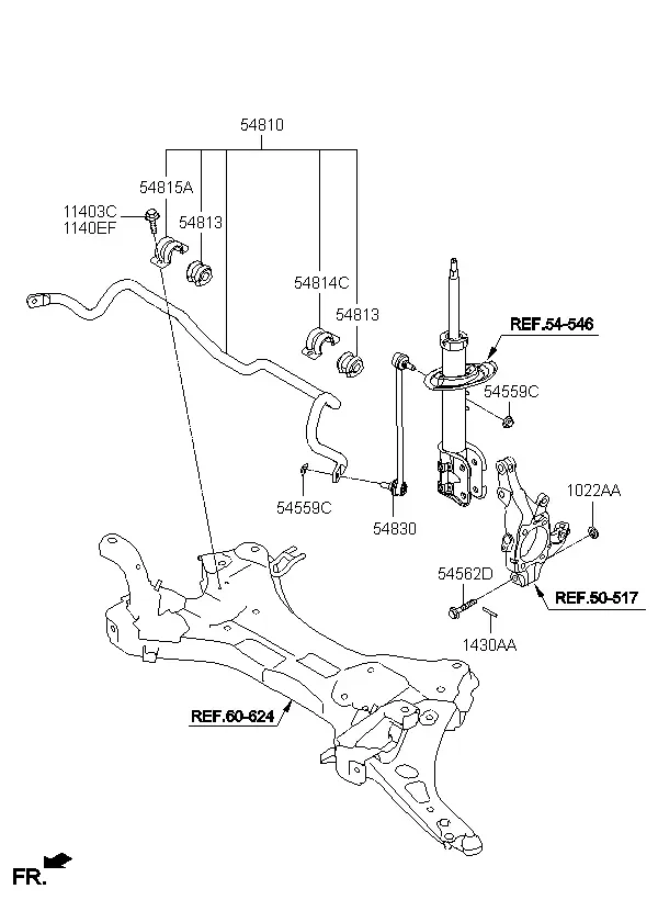 Front Stabilizer Bar diagram