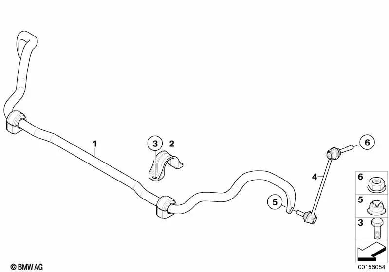 Передний стабилизатор поперечной устойчивости diagram