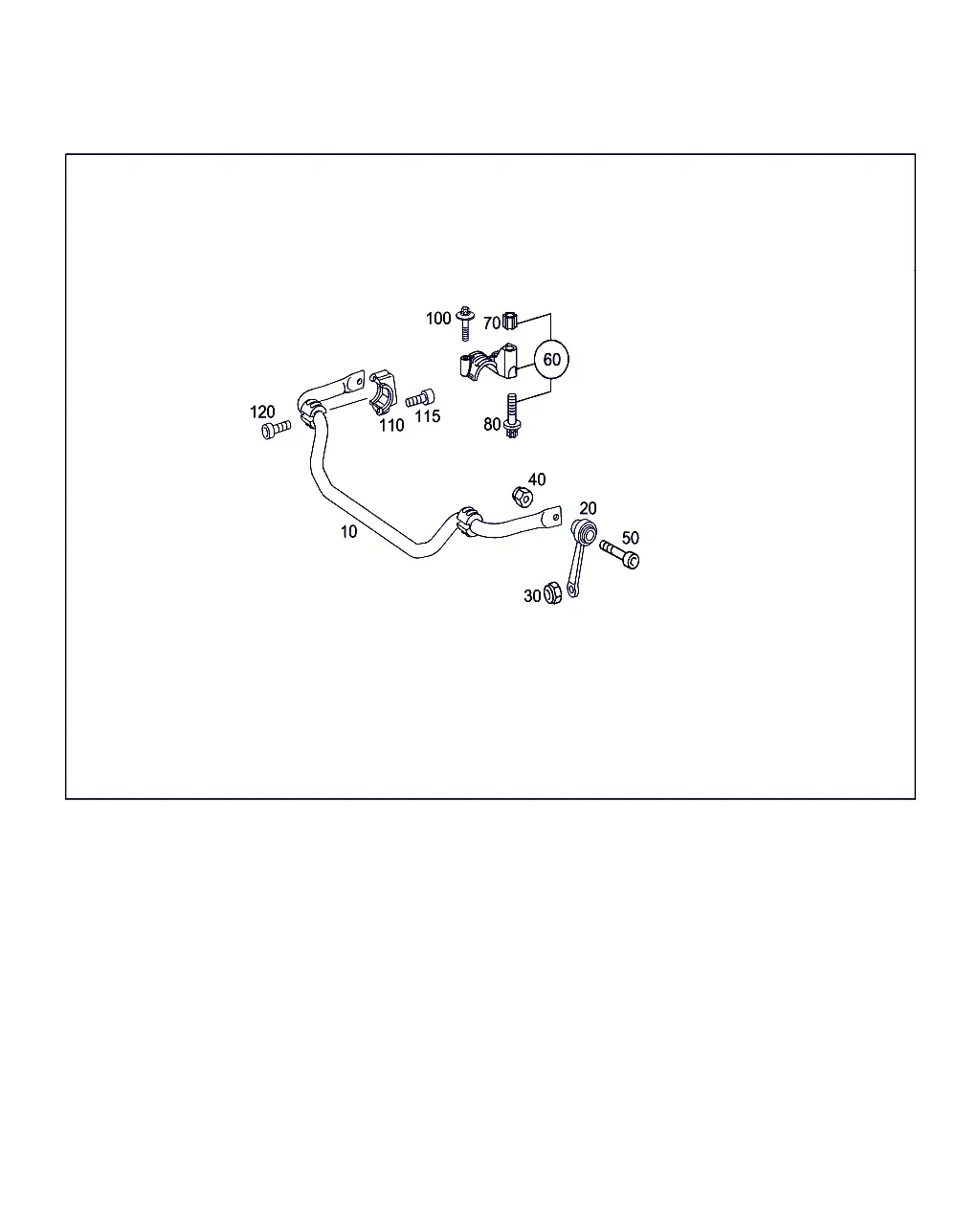Передний стабилизатор поперечной устойчивости diagram