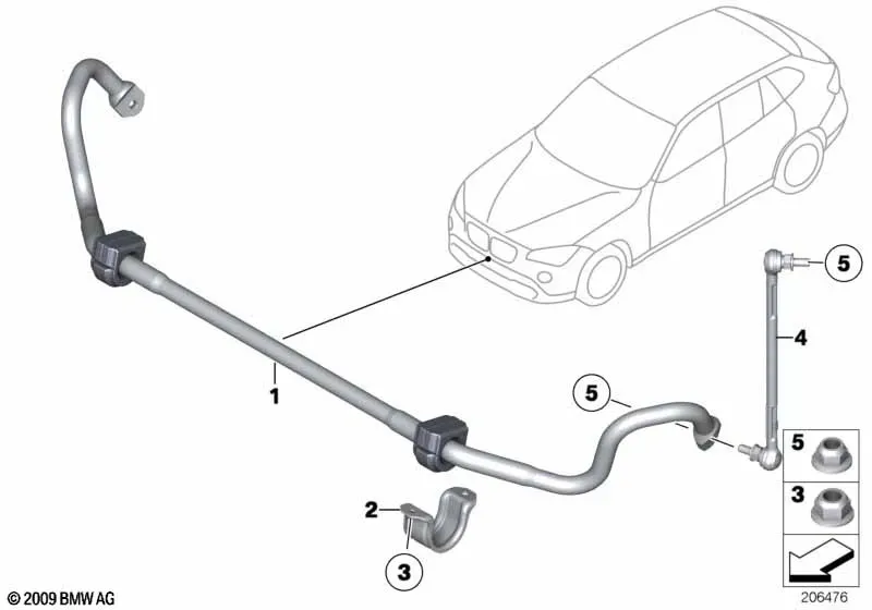 Front Stabilizer Bar diagram