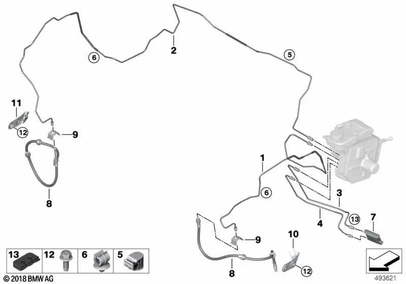 Front Brake Lines diagram