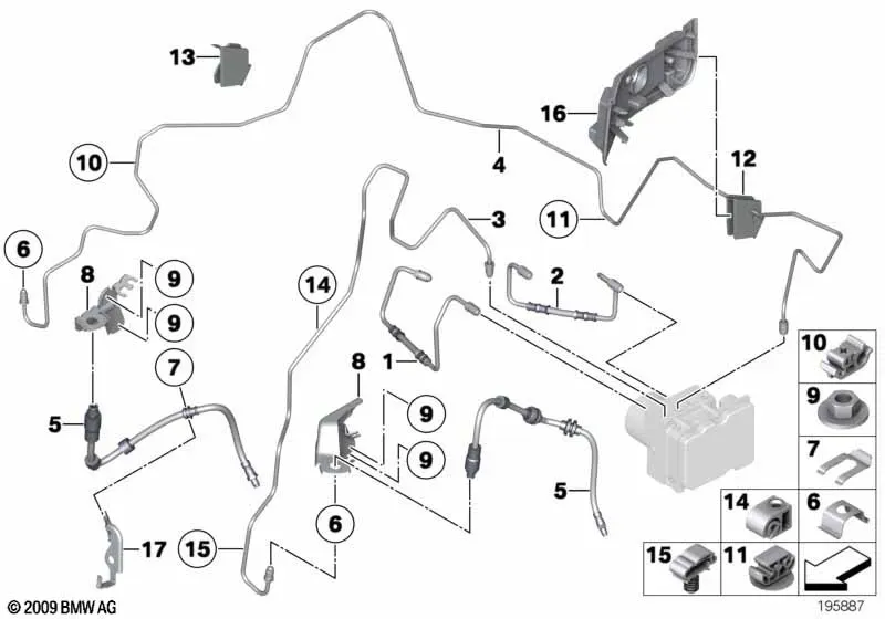 Front Brake Lines diagram