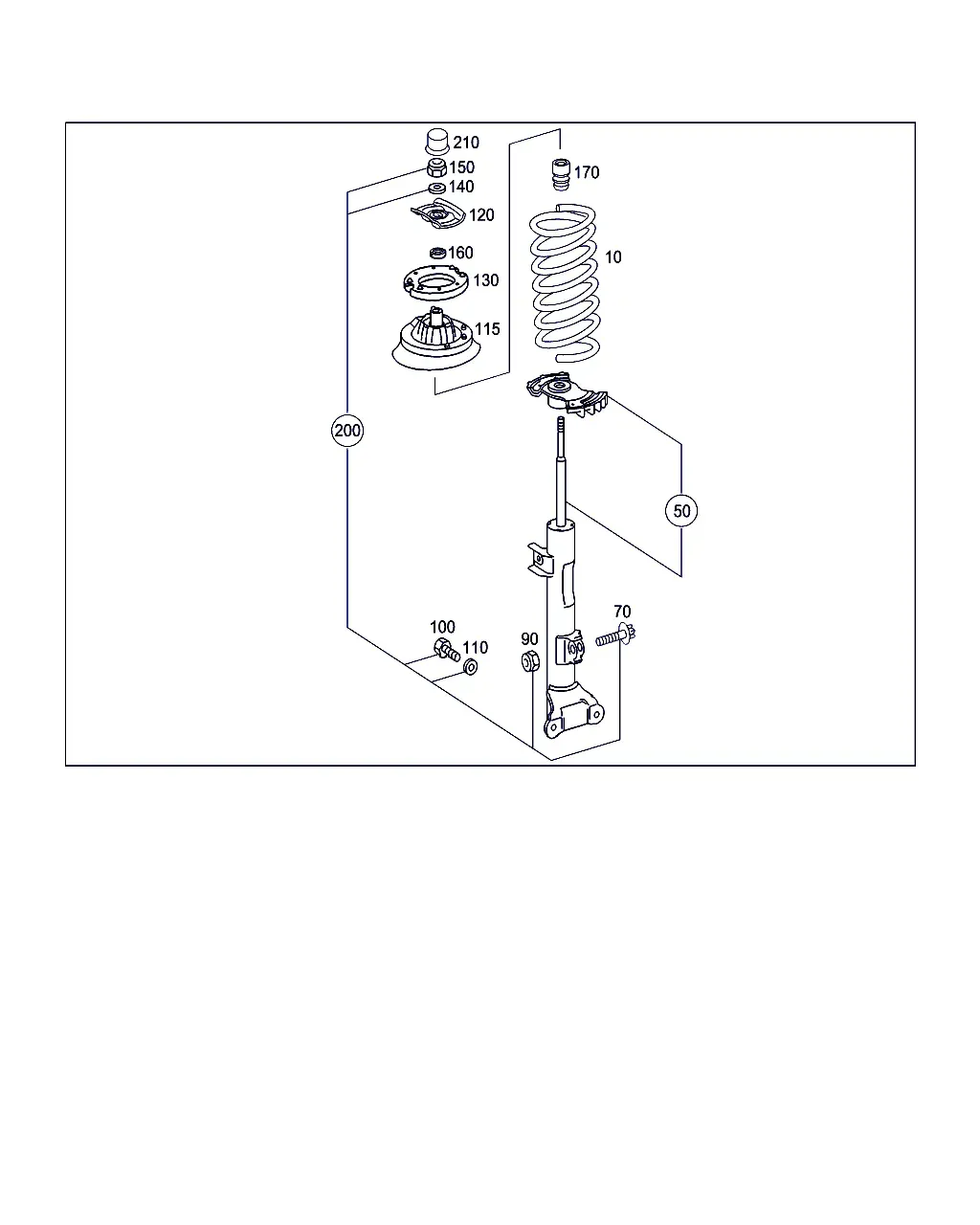 Передняя амортизационная стойка и крепление diagram