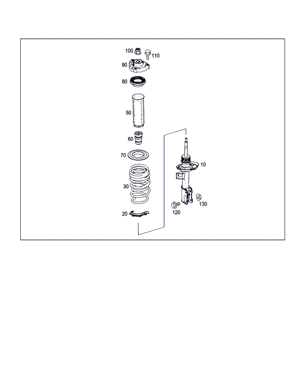 Front Shock Strut and Mounting diagram