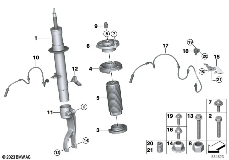 Front VDC Strut Assembly diagram