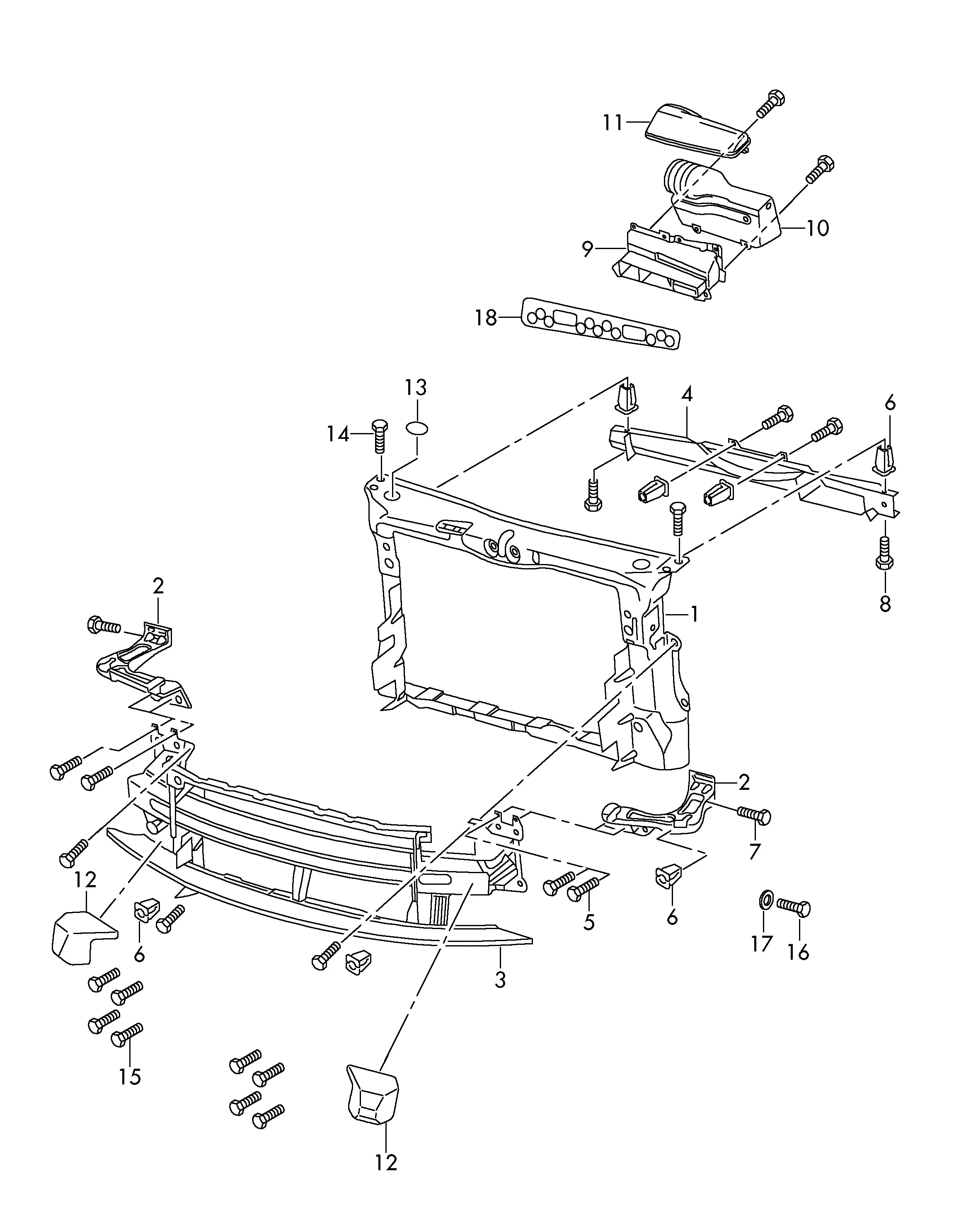 Front Body Section diagram