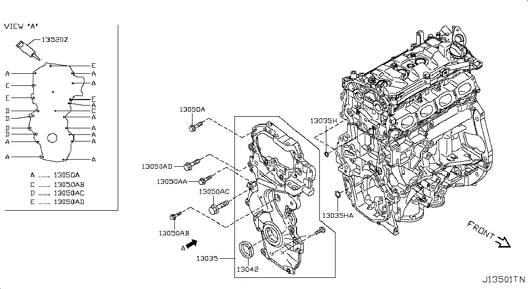 Engine Front Cover diagram