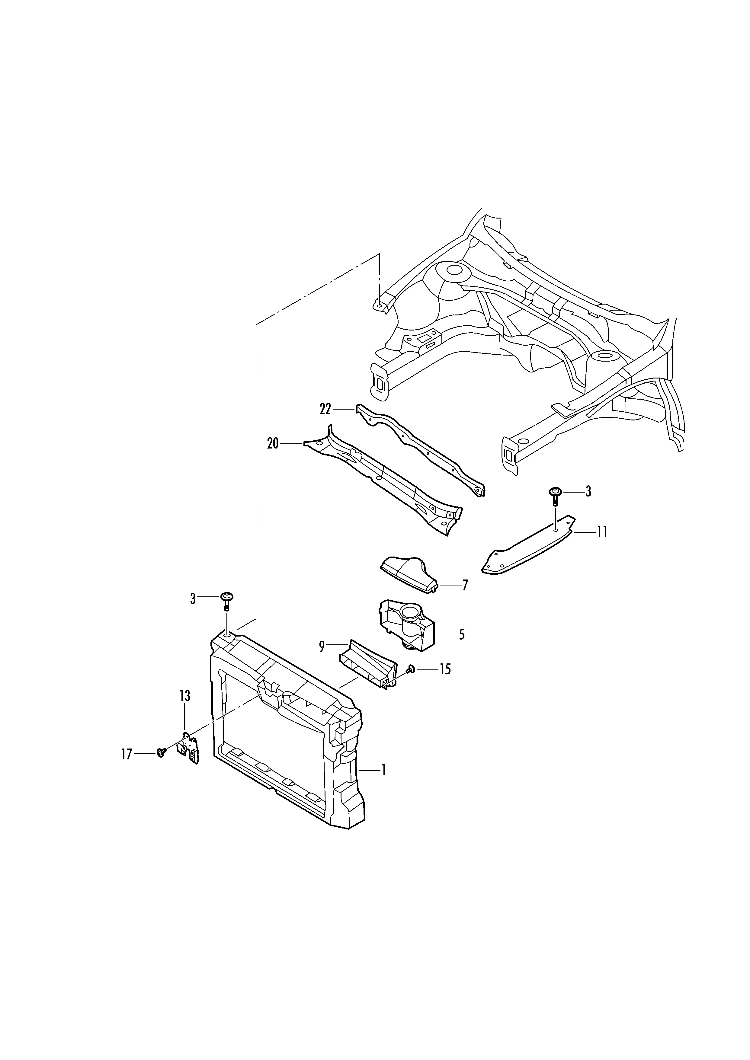Front Support Panel diagram