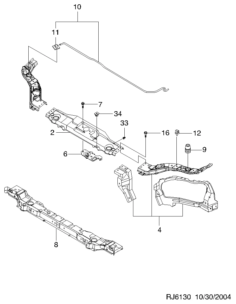 Front Body Panel diagram