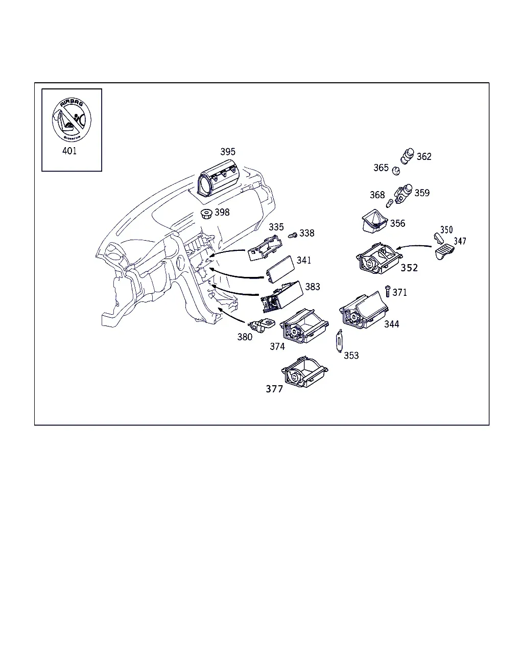 Dashboard With Glove Box diagram