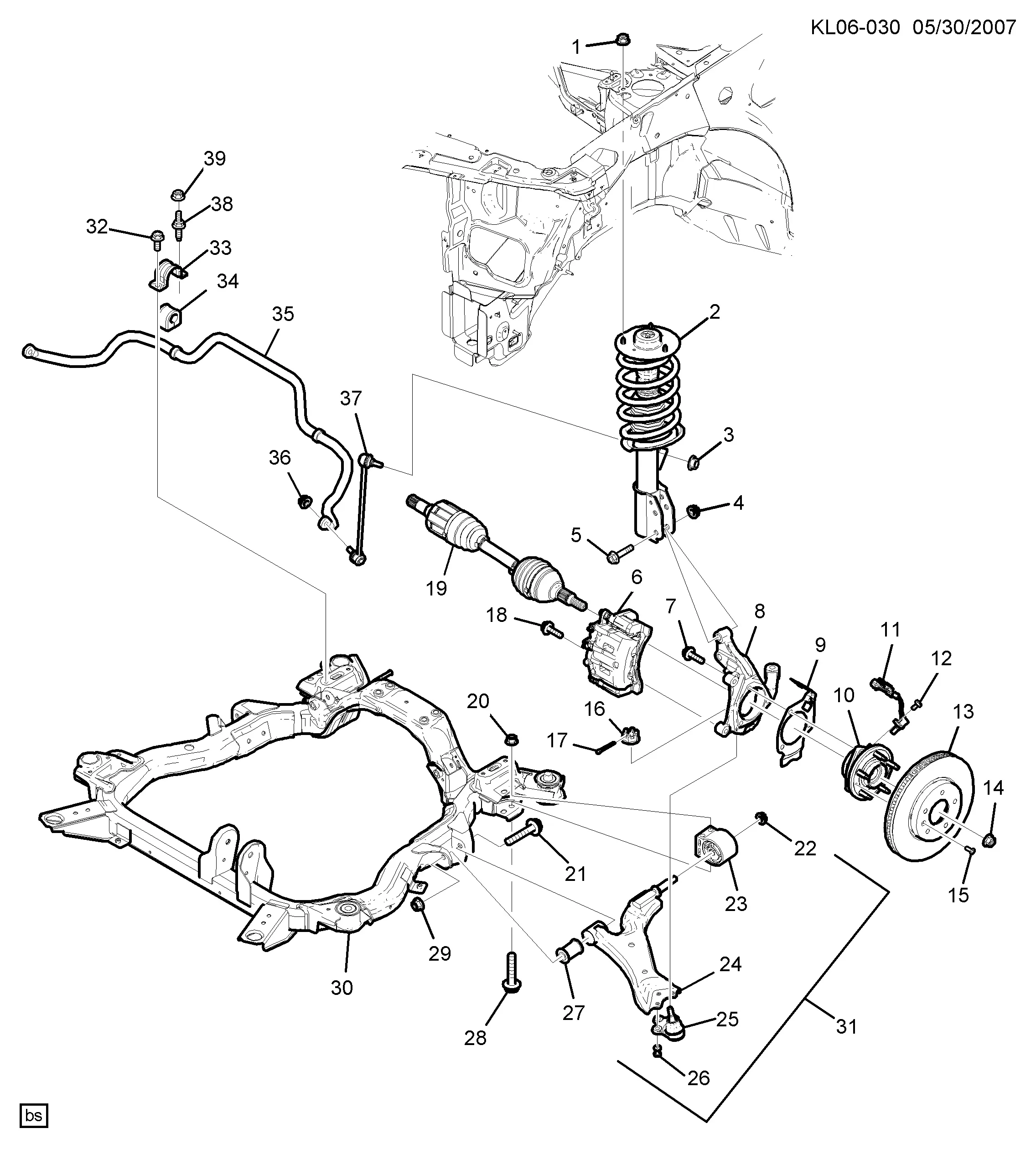 Front Suspension diagram