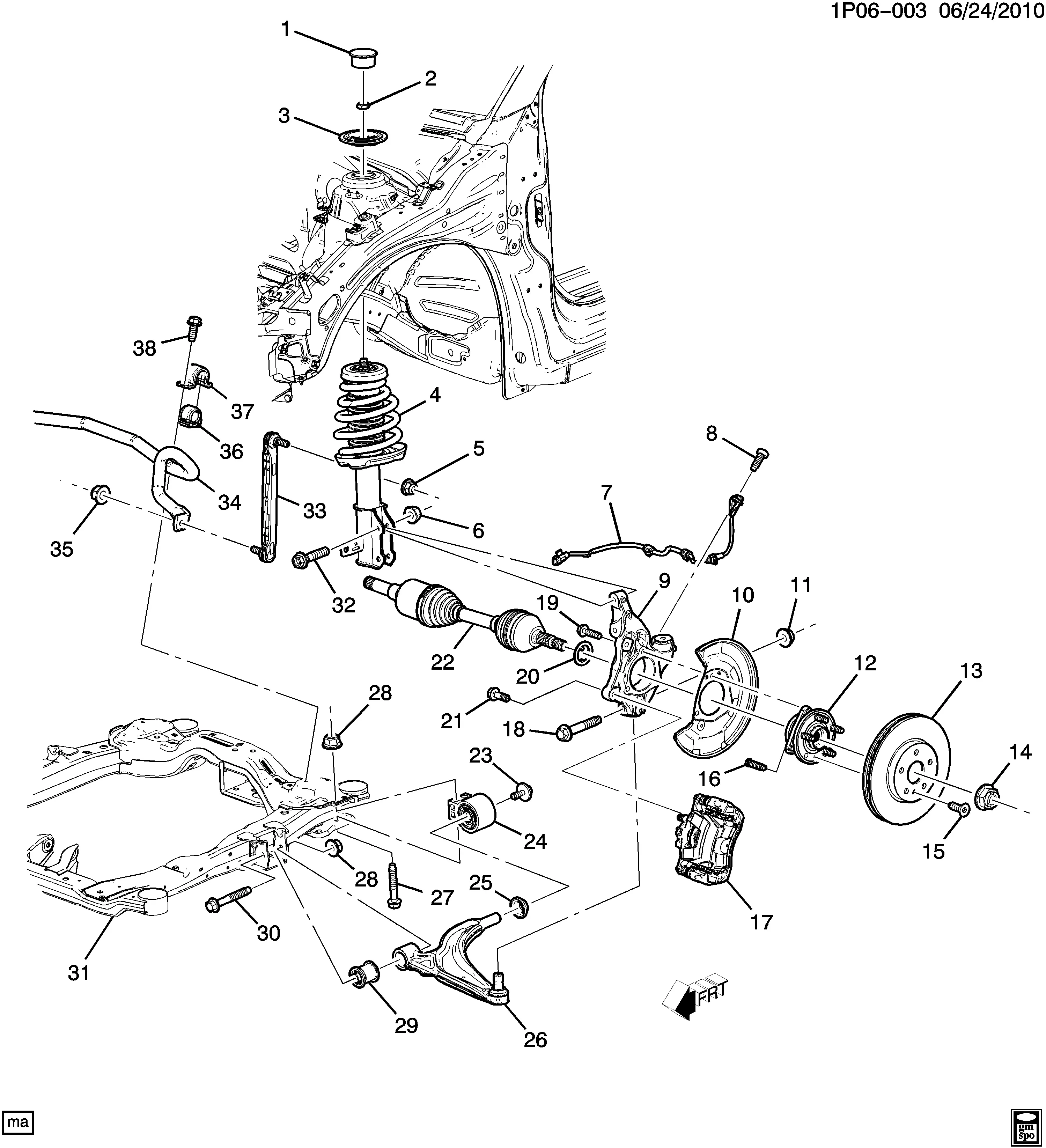 Front Suspension diagram