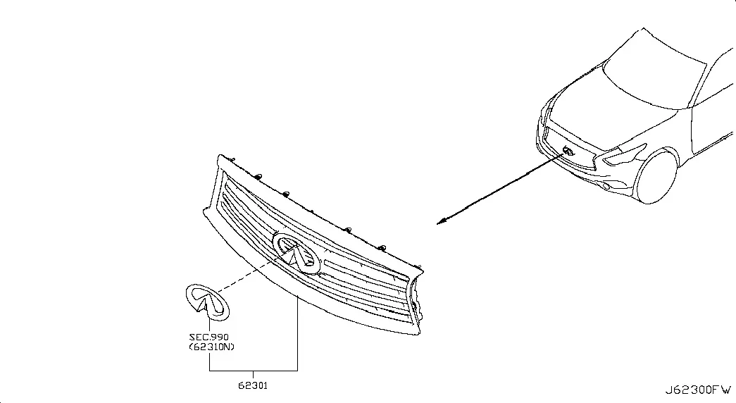 Front Grille diagram