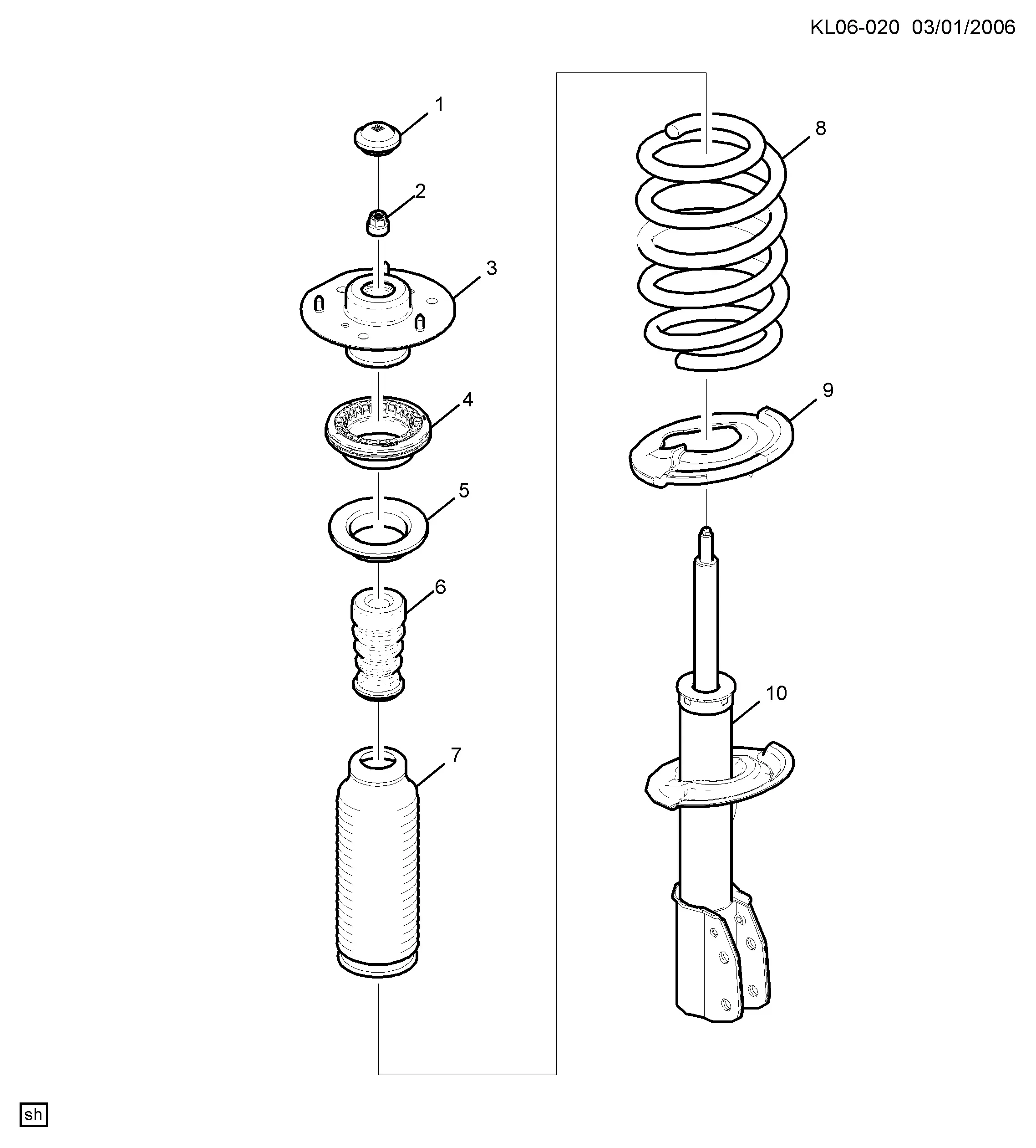 Front Strut Assembly diagram