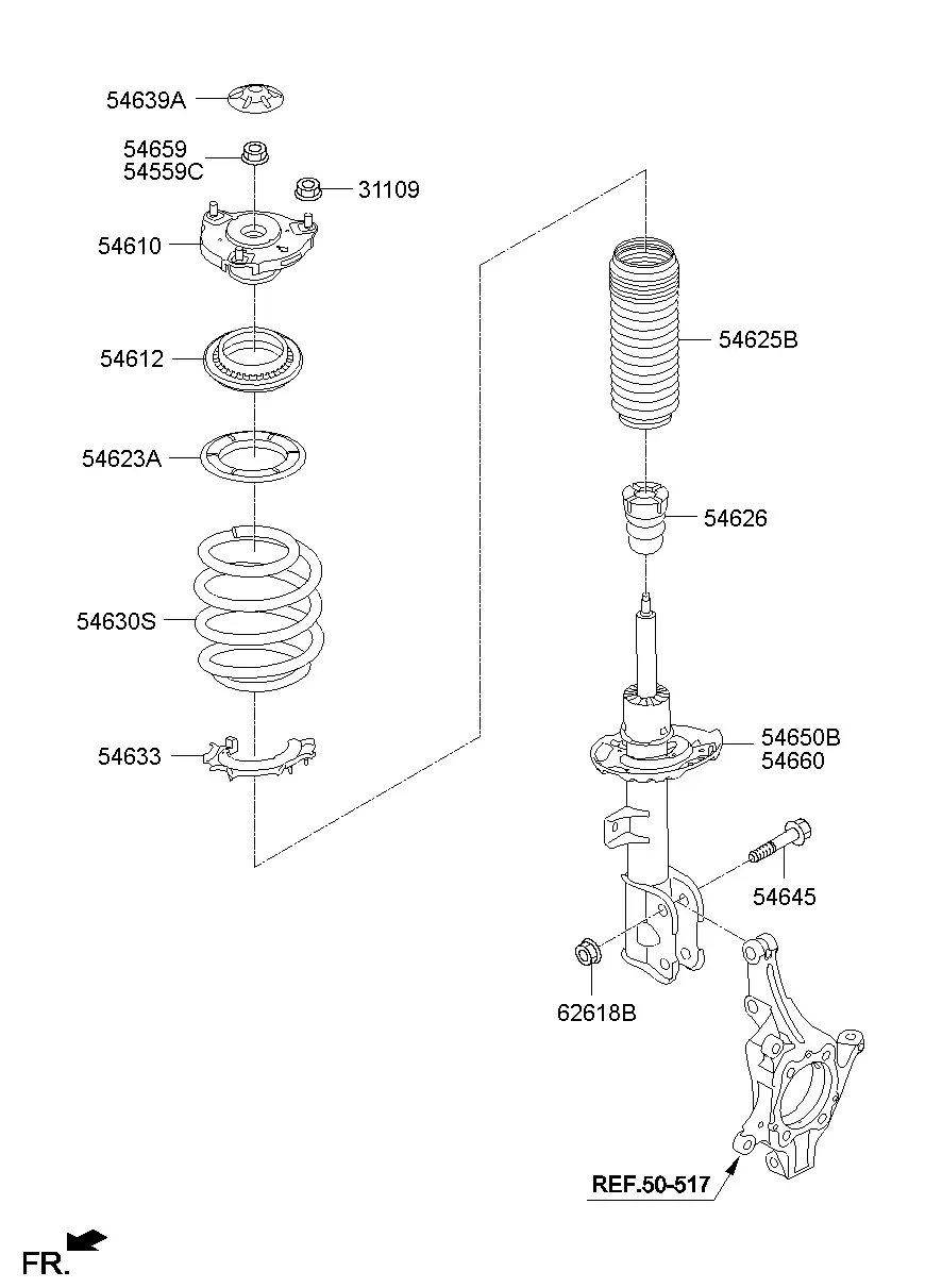 Front Strut and Spring diagram