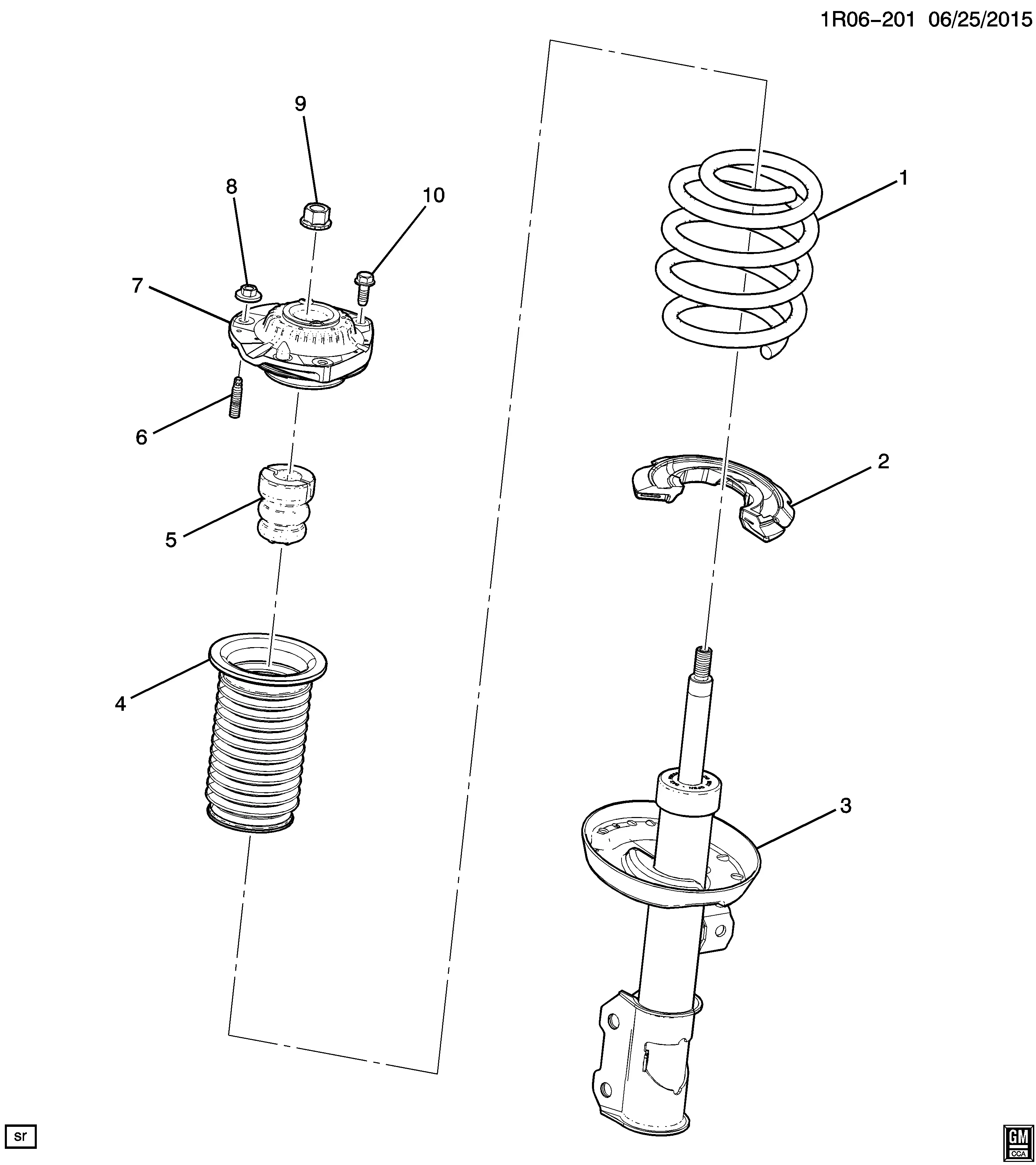 Front Suspension Strut diagram