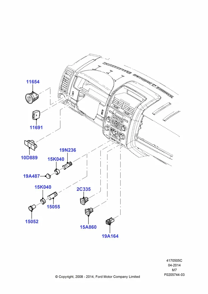 Instrument Panel Switches and Accessories diagram