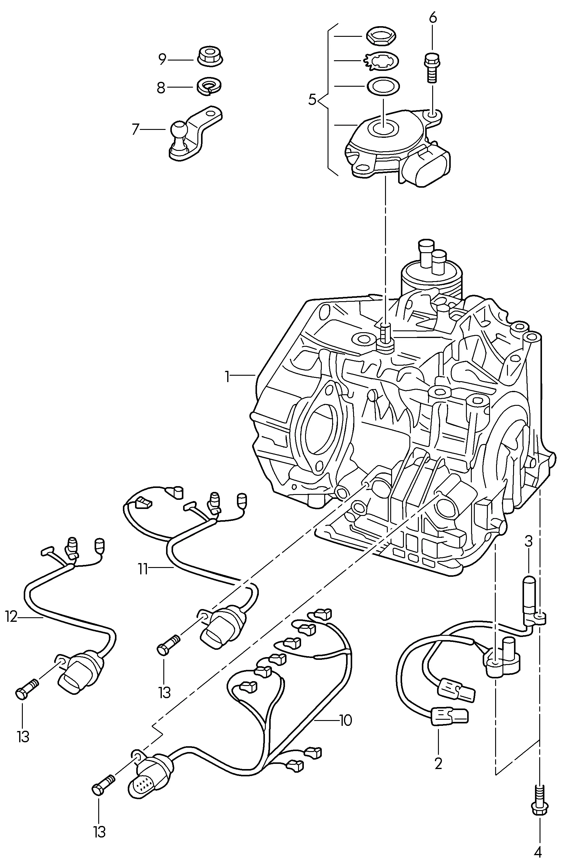 Automatic Transmission Switches and Sensors diagram