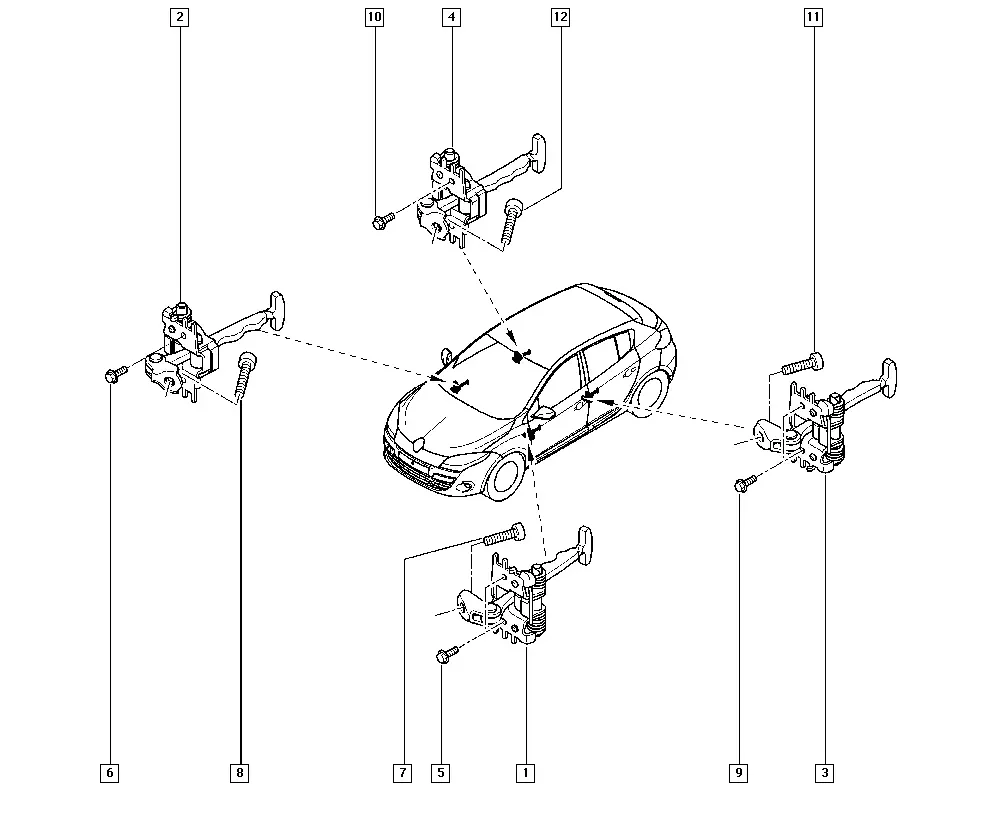 Door Hinges diagram