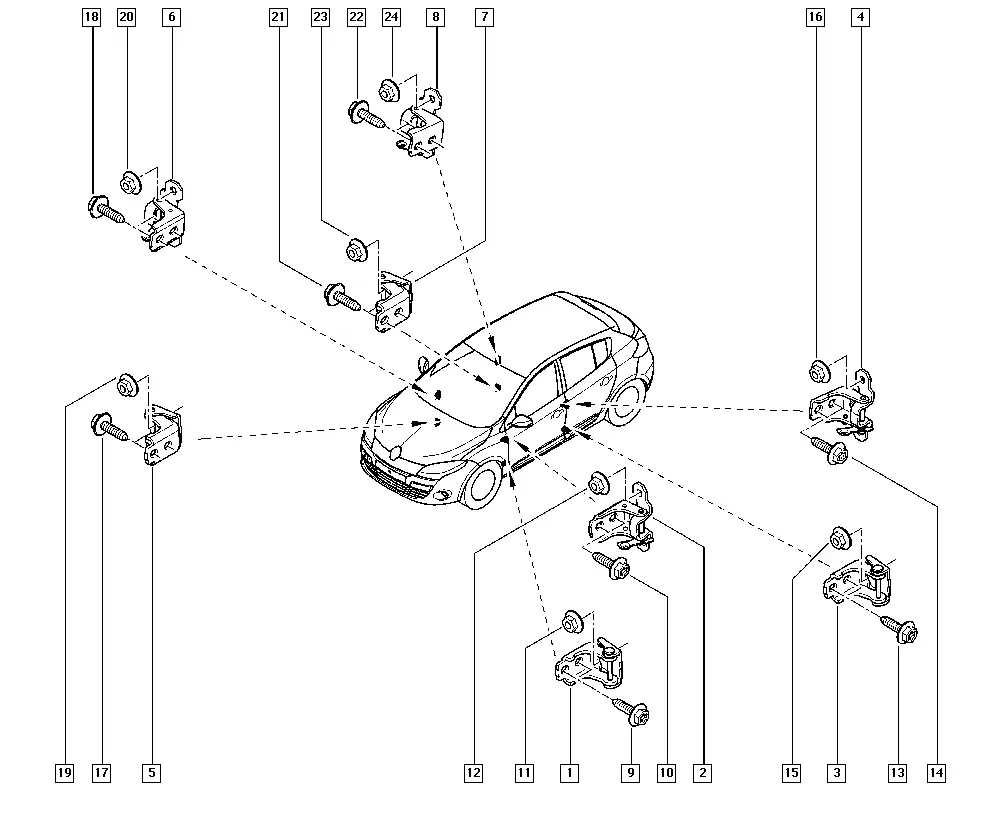 Door Hinges diagram