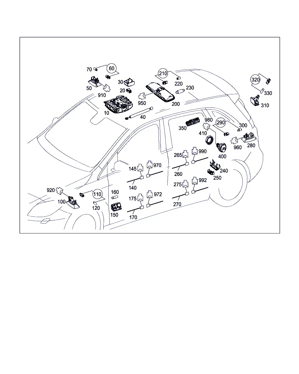 Interior Lights and Cargo Area Socket diagram