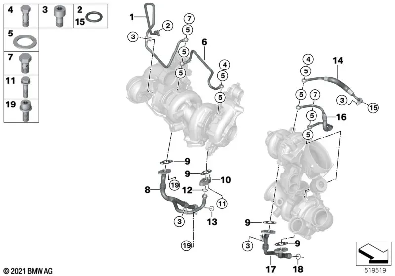 Turbocharger Oil Supply diagram