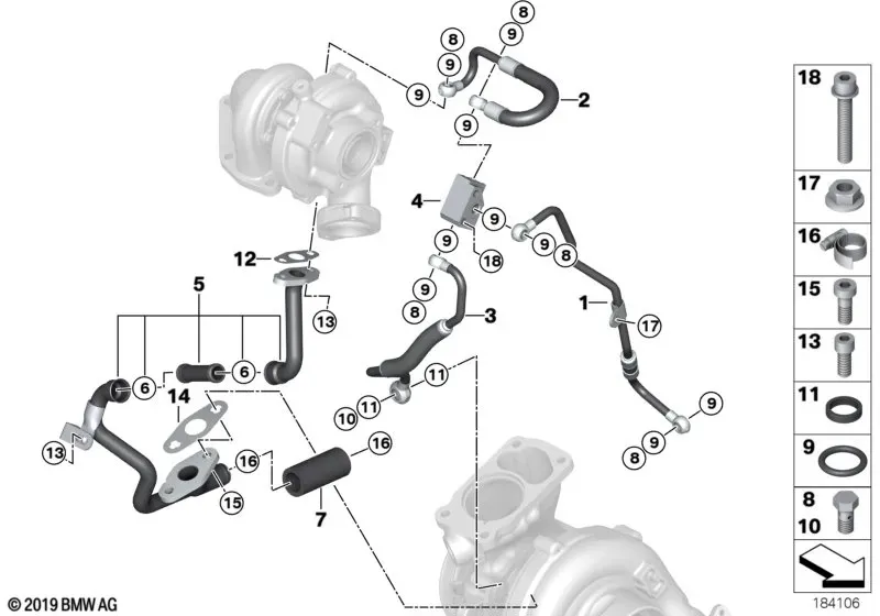 Turbocharger Oil Supply diagram