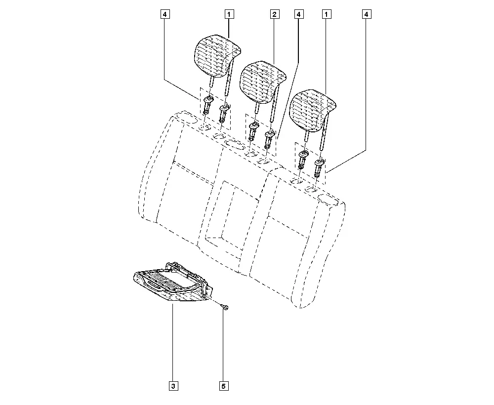 Rear Seat Headrests diagram
