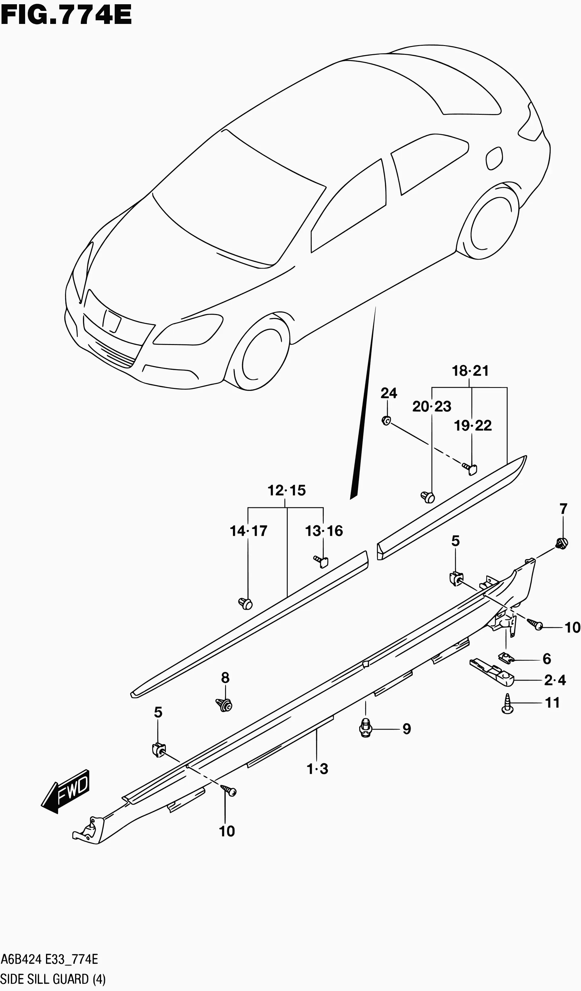 Fender Liners and Mudguards diagram