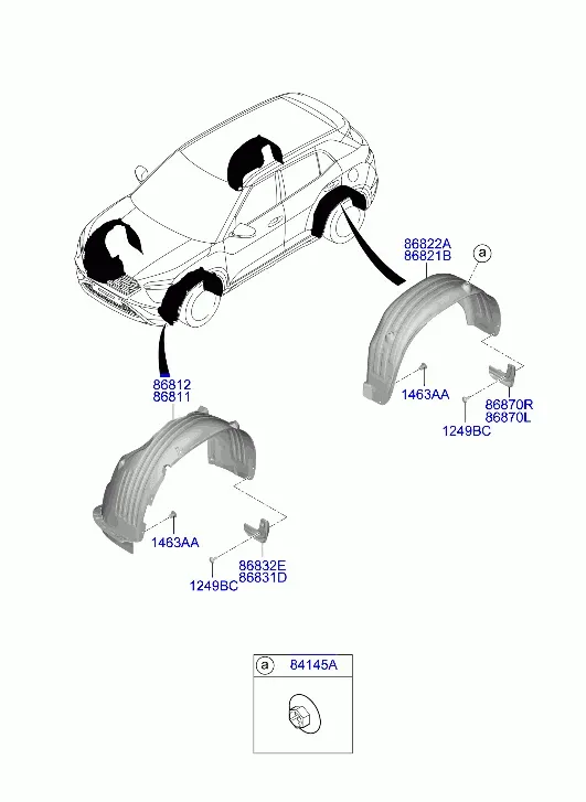 Подкрылки колёс diagram