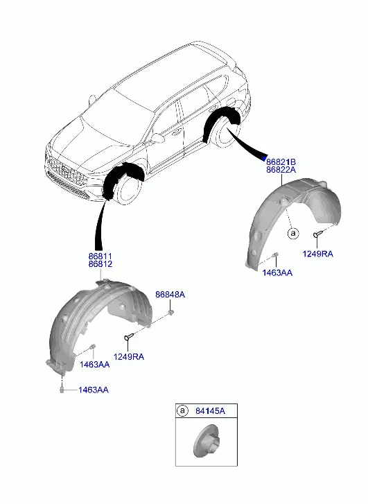 Wheel House Liners diagram