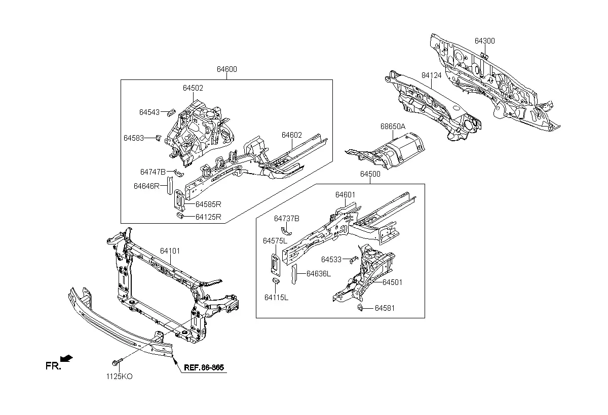 Fender Apron and Radiator Support diagram
