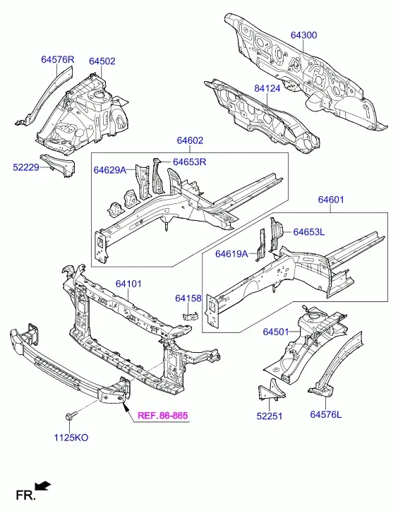 Fender Apron and Radiator Support diagram