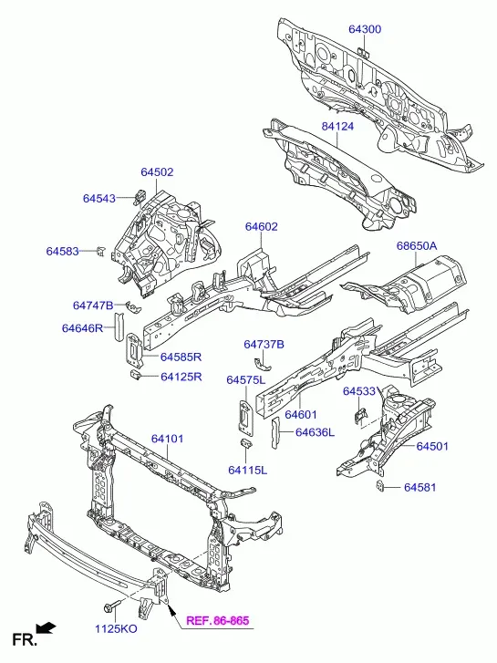 Fender Apron and Radiator Support diagram