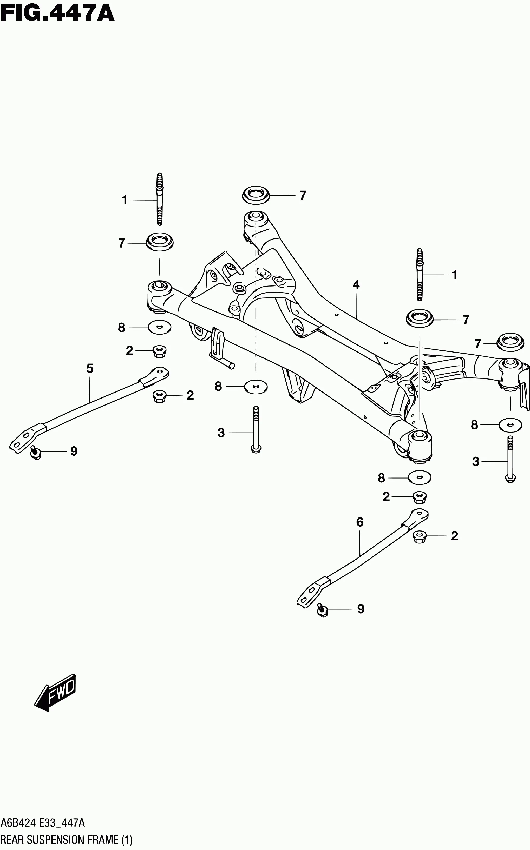 Rear Suspension Subframe diagram