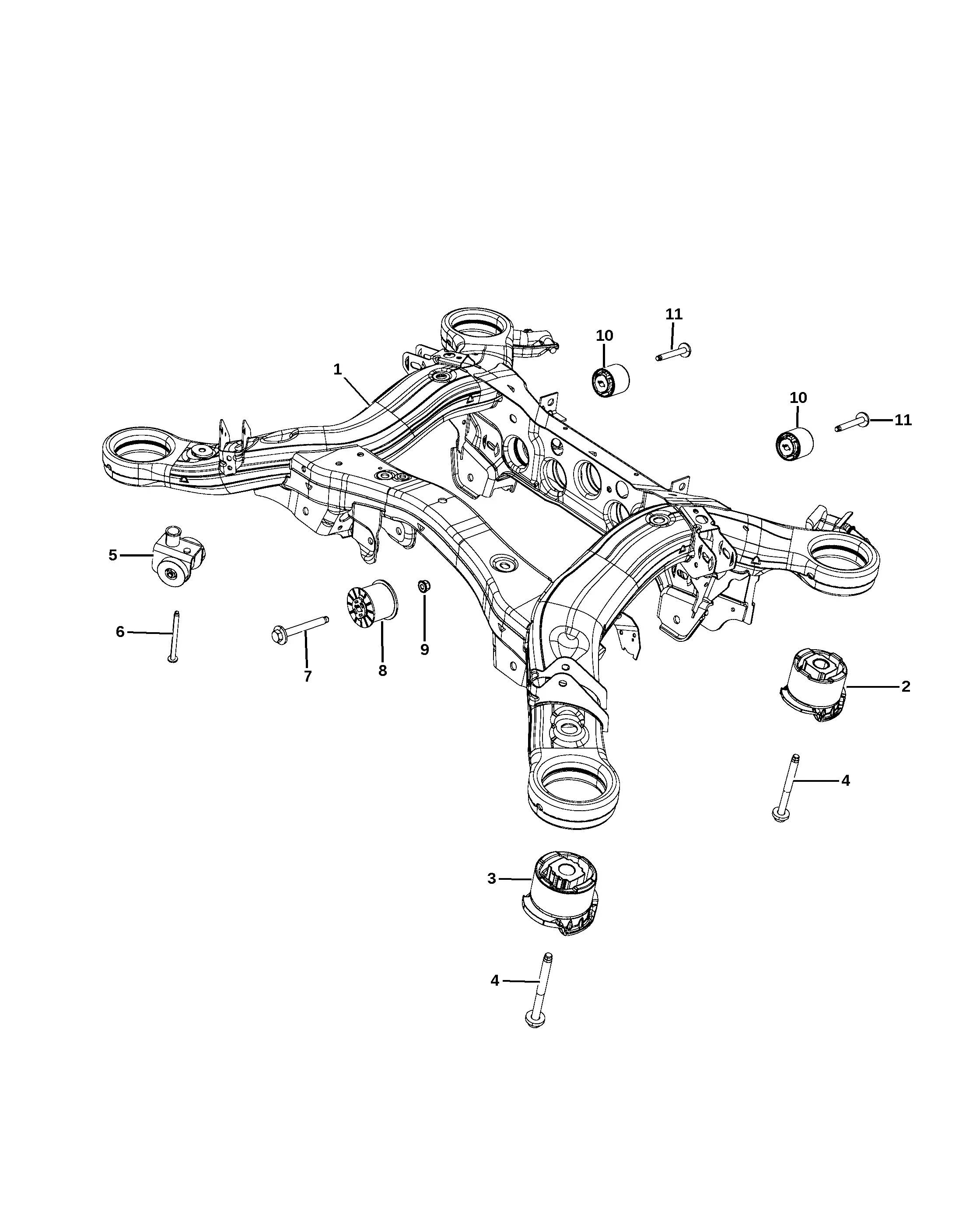Rear Suspension Cradle diagram