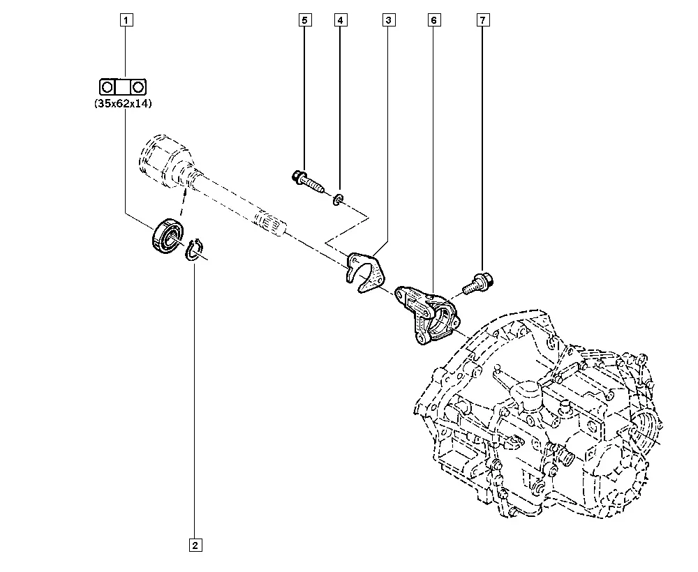 Drive Shaft Support Bearing diagram