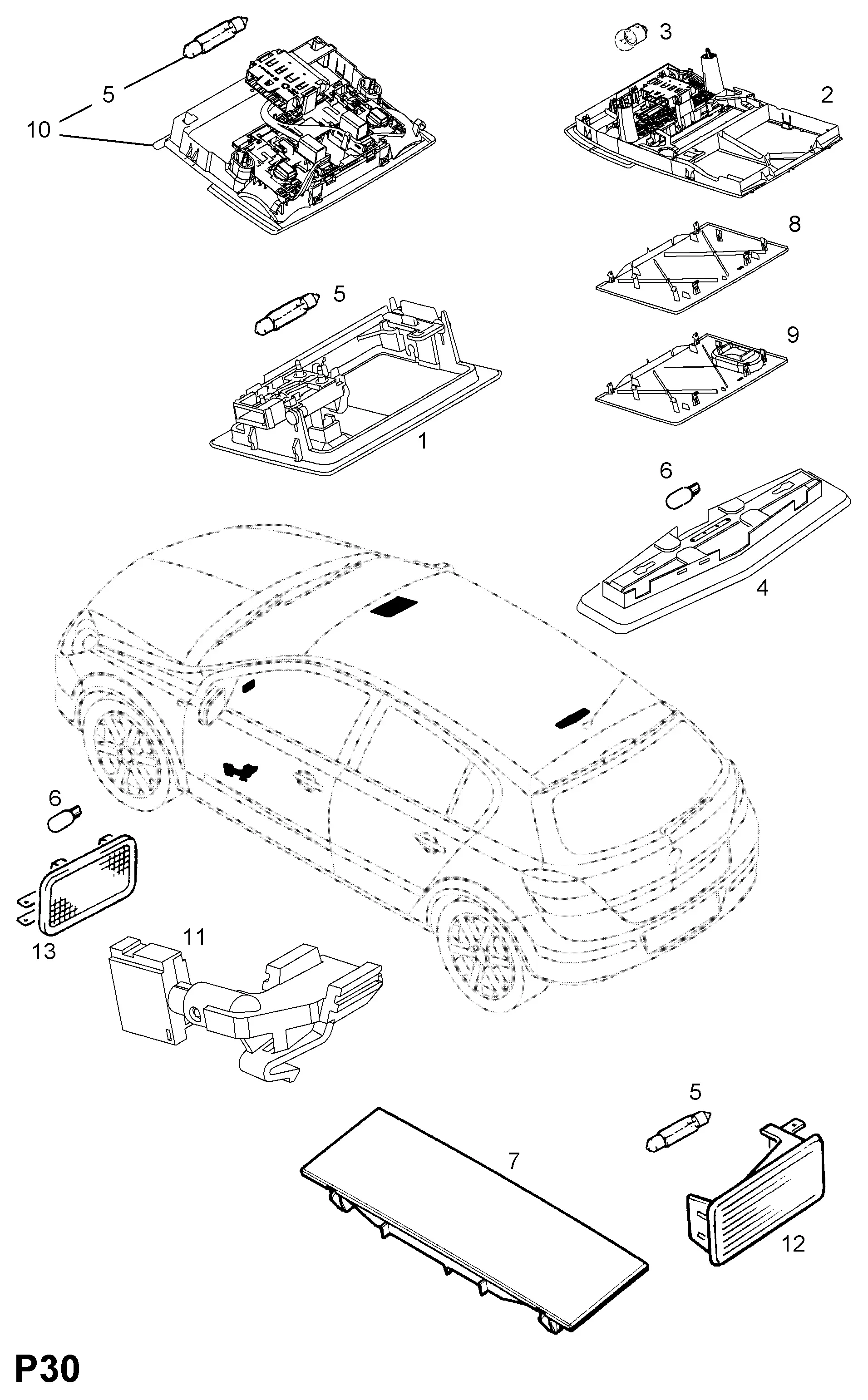 Подсветка перчаточного ящика diagram