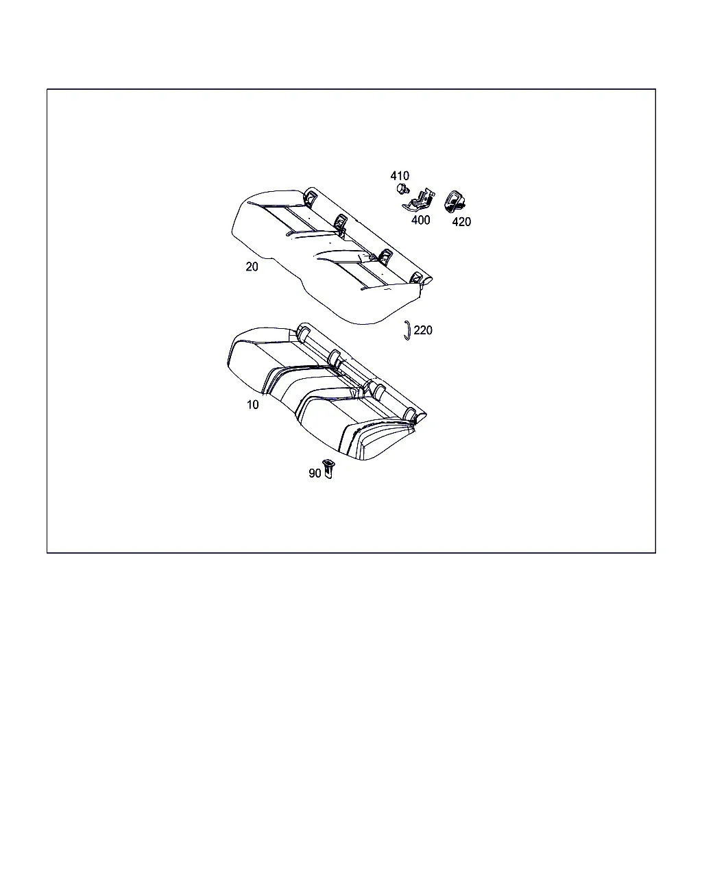 Подушки задних сидений diagram