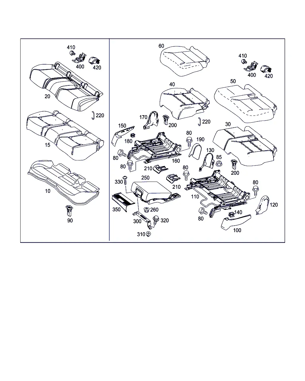 Rear Seat Cushions diagram