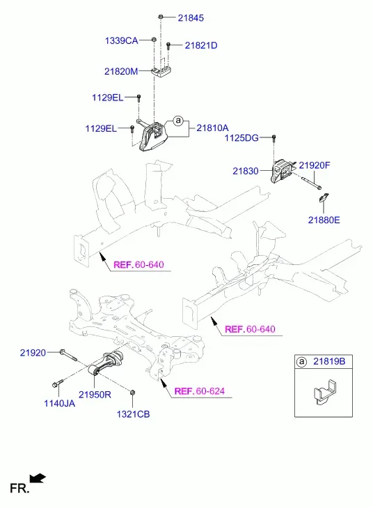 Engine and Transmission Mounts diagram