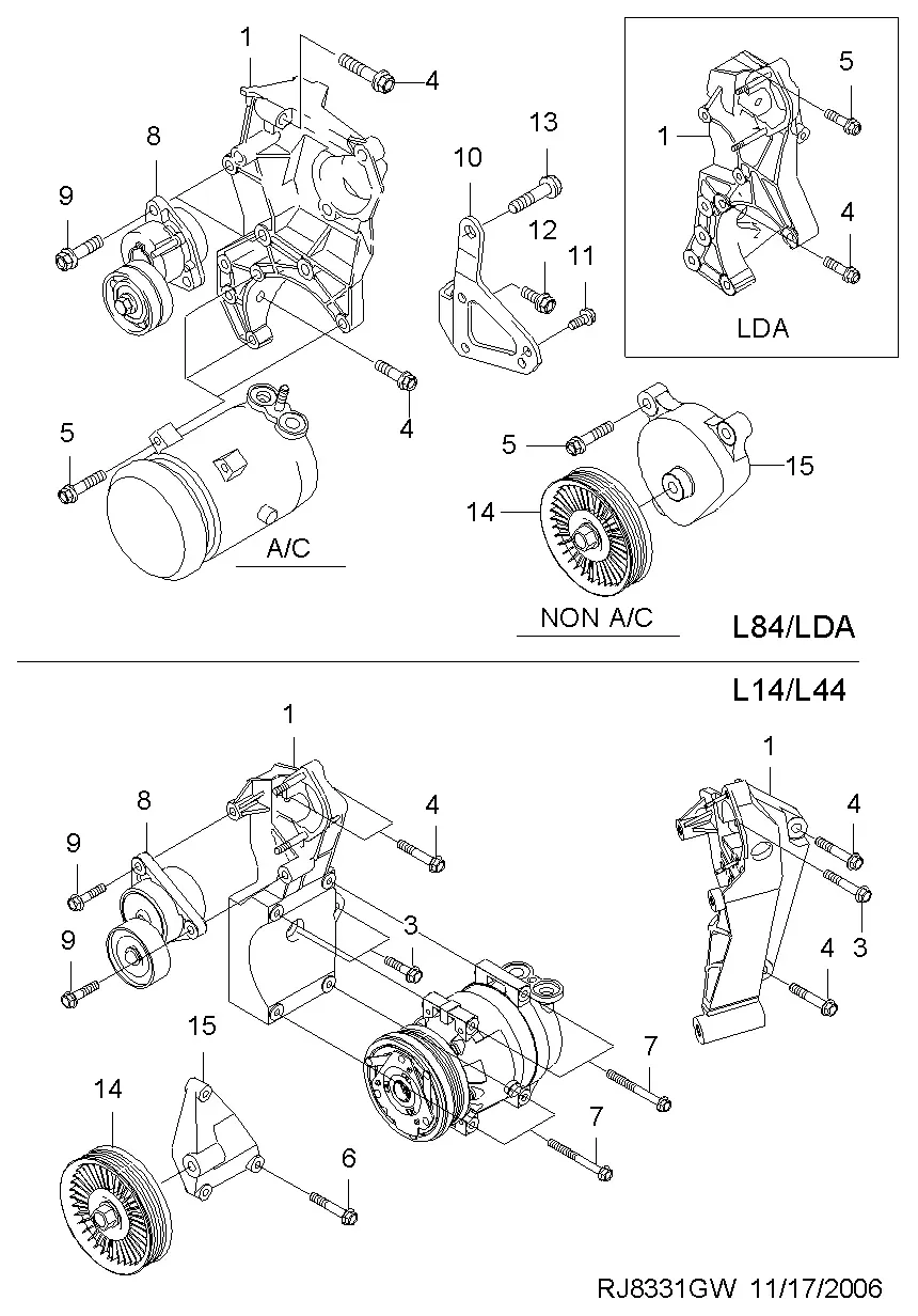A/C Compressor Mounting Bracket diagram