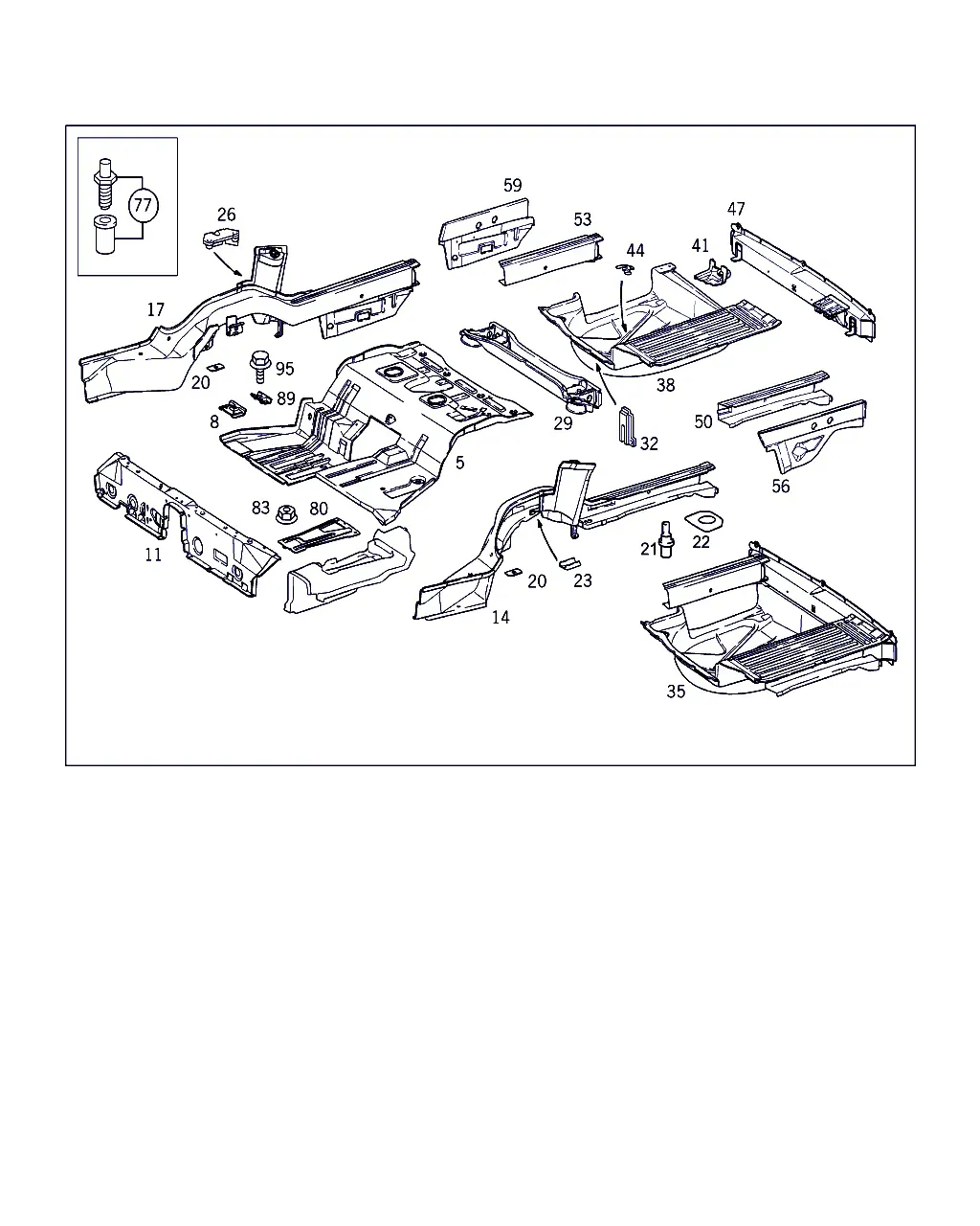 Rear Body Floor Panel diagram