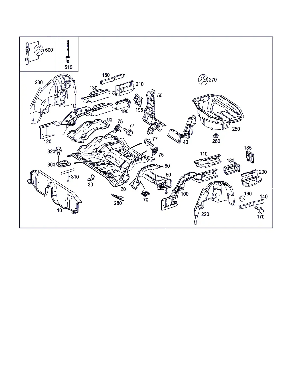 Rear Body Floor Panel diagram