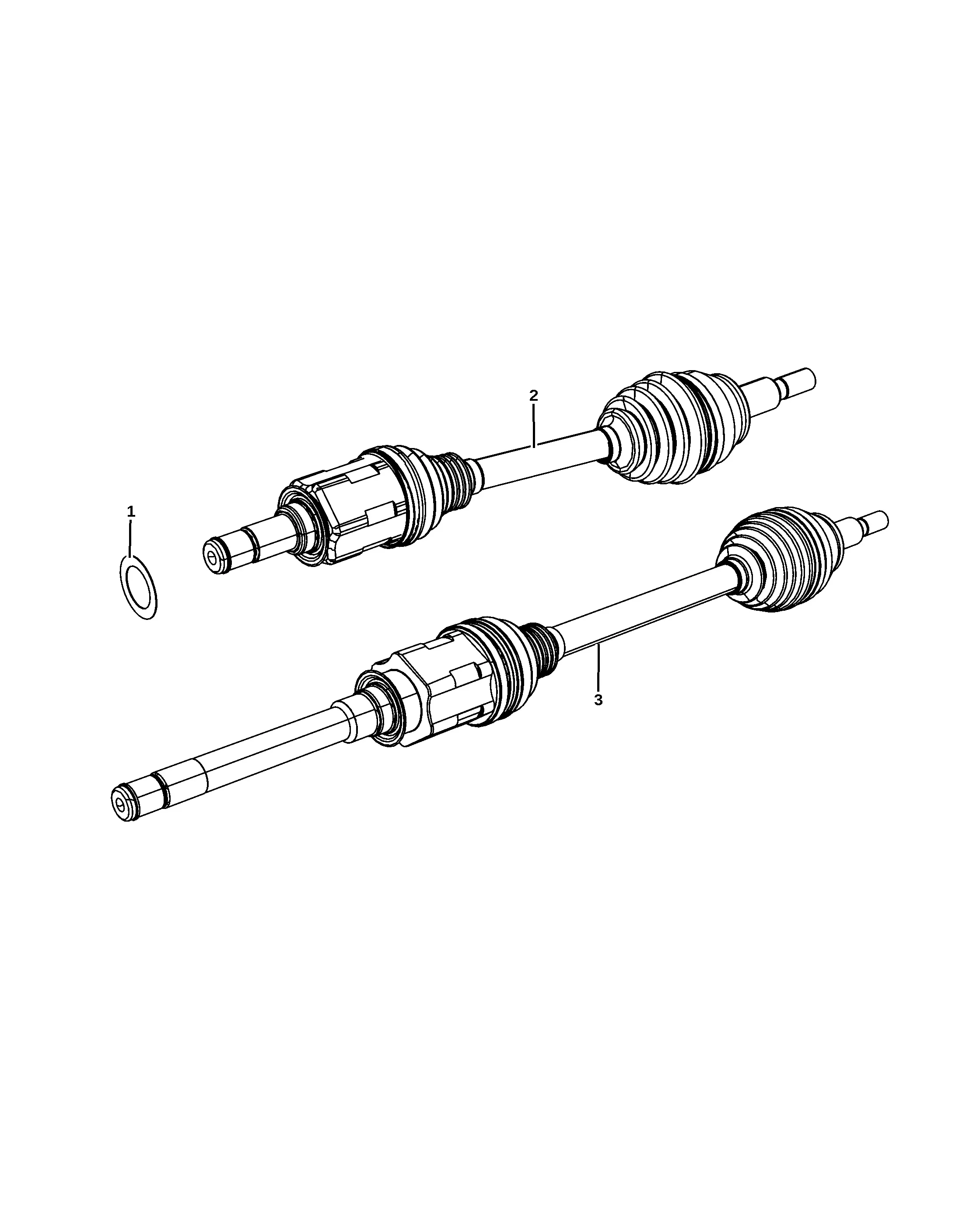 Front Axle Half Shaft diagram