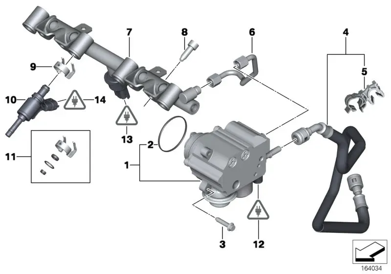 High pressure fuel system diagram