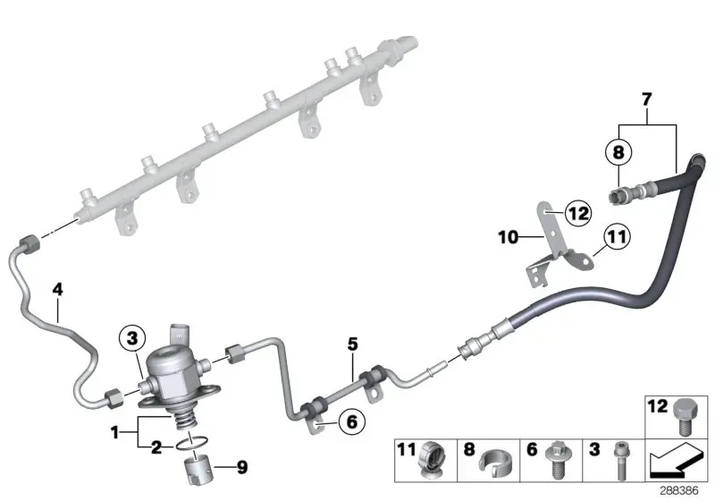 High pressure fuel pump diagram